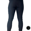 Back view of boy’s dry fit hockey jock leggings showing ergonomic stretch panels and moisture-wicking fabric design.