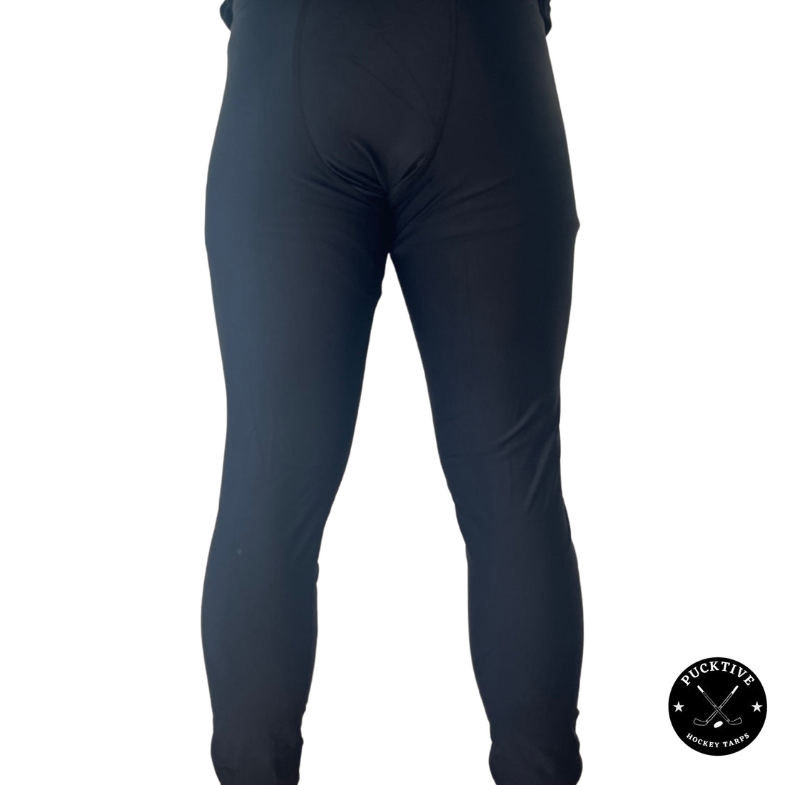 Front view of boy’s dry fit hockey leggings showing athletic fit and breathable performance fabric.