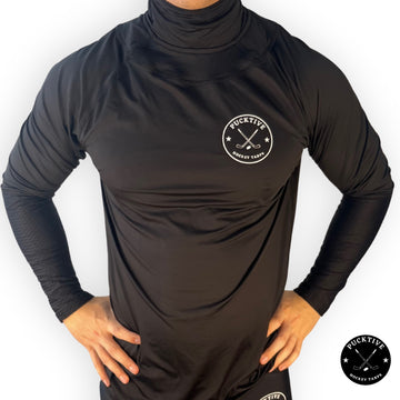 Front view of Boy's Elite A9 full hockey tarp showing neck and wrist protection zones and ergonomic fit.