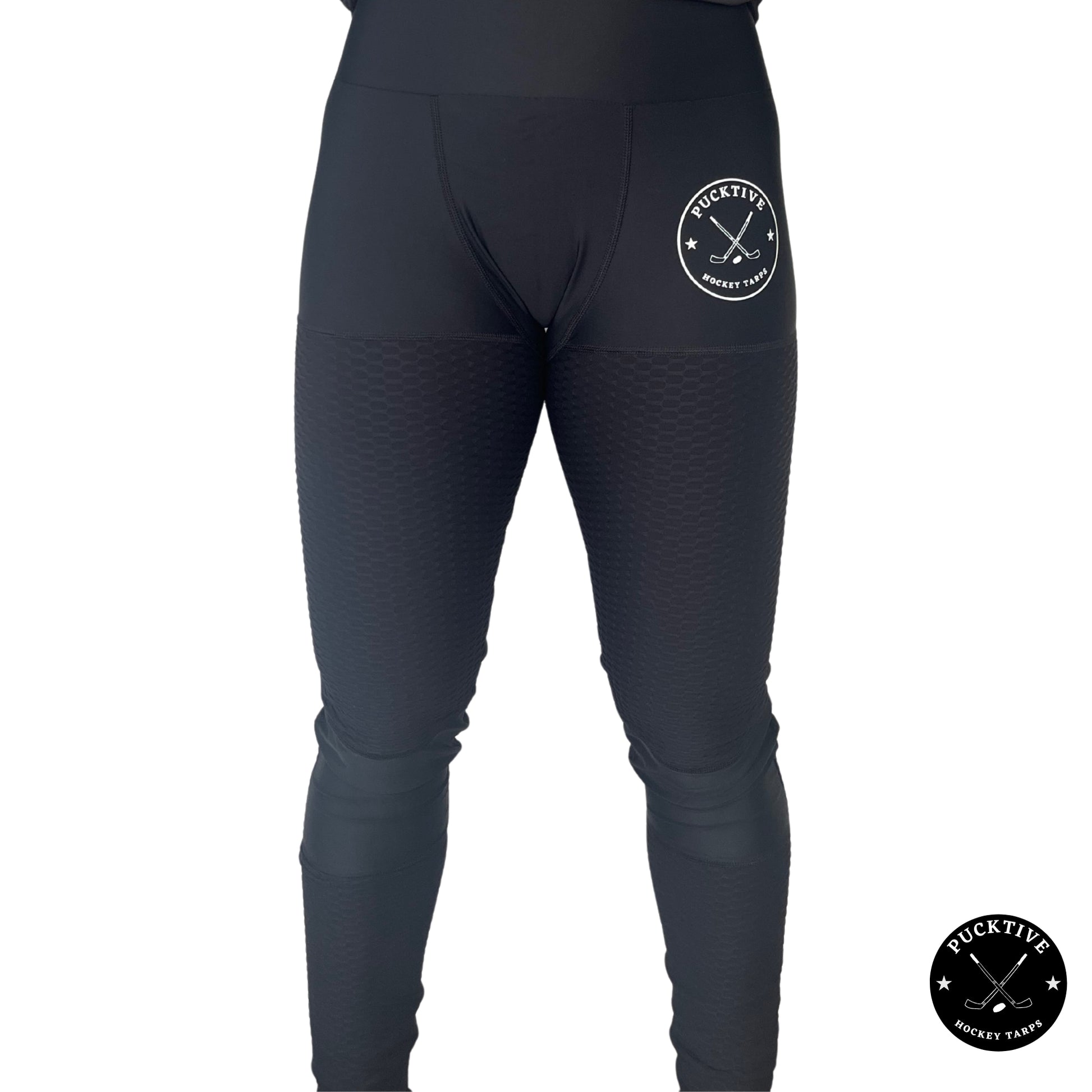 Front view of Girl’s Base A2 cut-resistant hockey leggings showing ergonomic fit and protective coverage zones.
