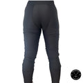 Back view of Girl’s Base A2 cut-resistant hockey leggings showing groin, thigh, calf, and Achilles coverage.