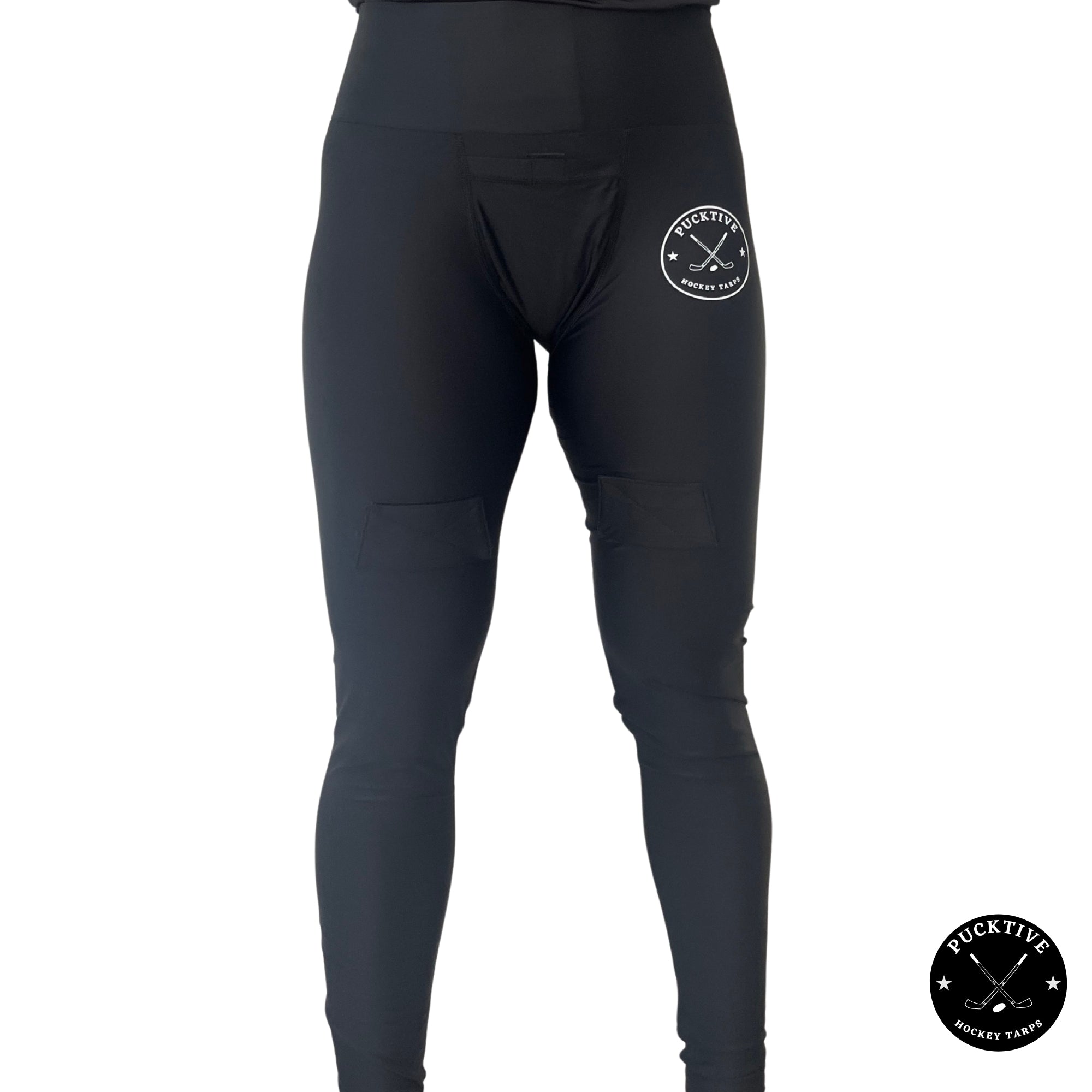 Front view of girl’s dry fit hockey jill leggings showing athletic fit and breathable performance fabric.