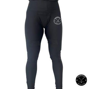 Front view of girl’s dry fit hockey jill leggings showing athletic fit and breathable performance fabric.