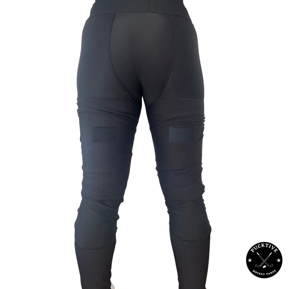 Front view of Girl’s Pro A7 cut-resistant hockey jill leggings showing ergonomic fit and protective coverage zones.