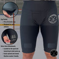 Product specifications page for Girl’s Pro A7 cut-resistant hockey jill shorts detailing materials and protection features.