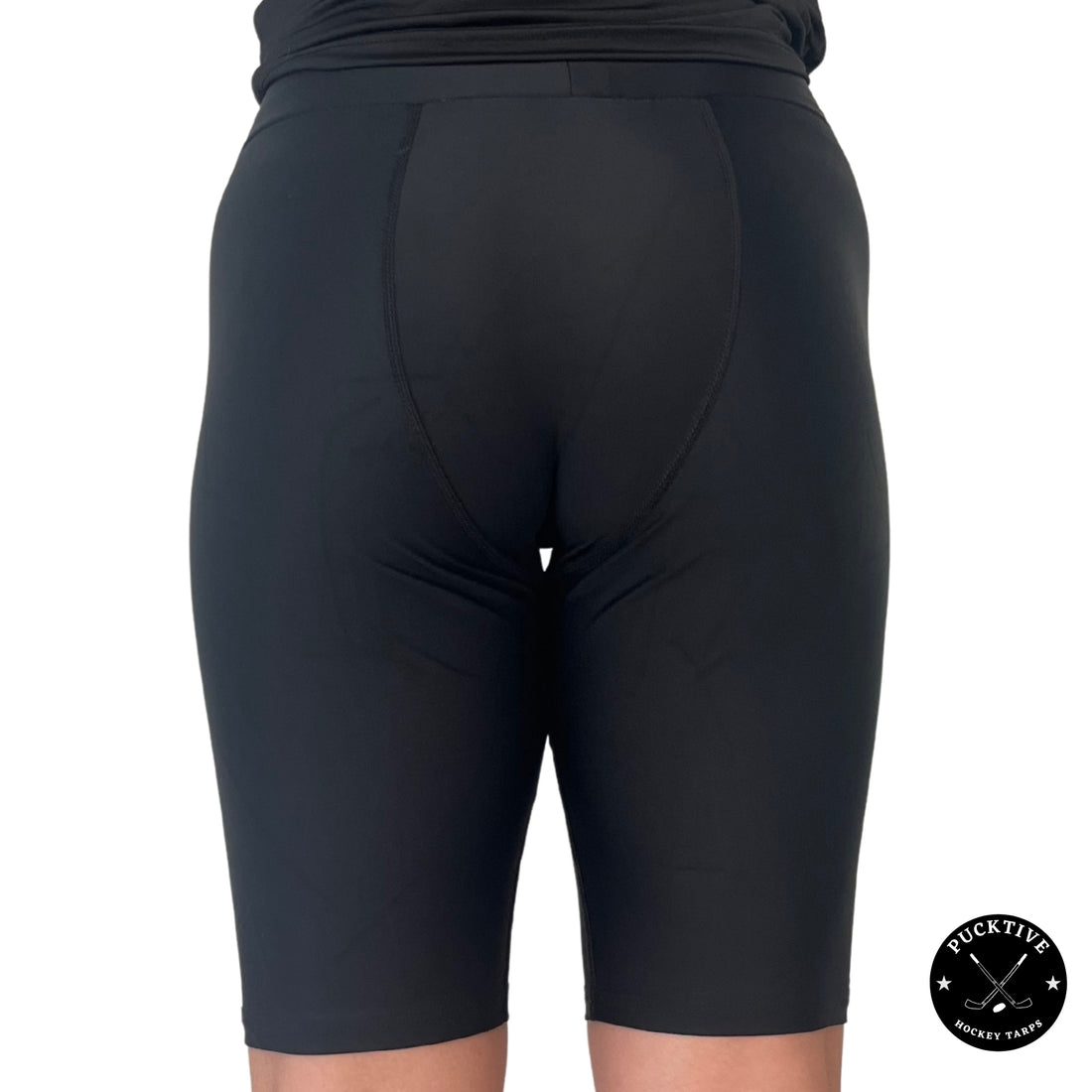 Front view of Women’s Dry-Fit Hockey Shorts showing lightweight fabric, ergonomic fit.