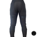 Back view of Women’s Elite A9 cut-resistant hockey jill leggings showing groin, thigh, calf, and Achilles coverage with jill cup pocket.