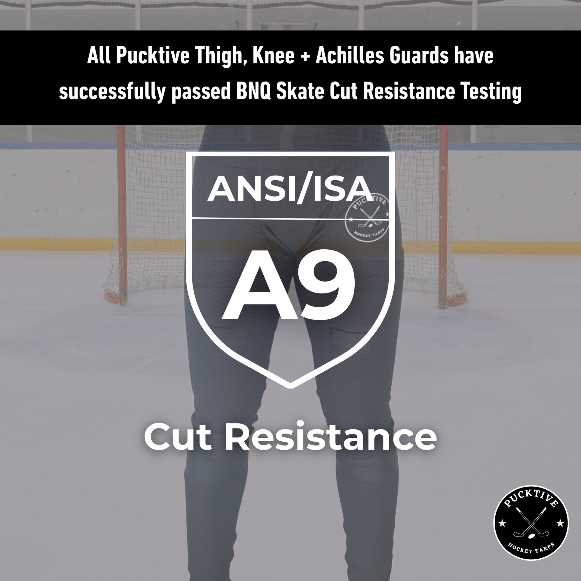 Testing overview of Women’s Elite A9 goalkeeper jill leggings demonstrating BNQ cut-resistance and material durability.